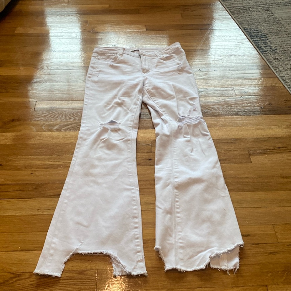 Flying monkey shark bite flare jeans -29